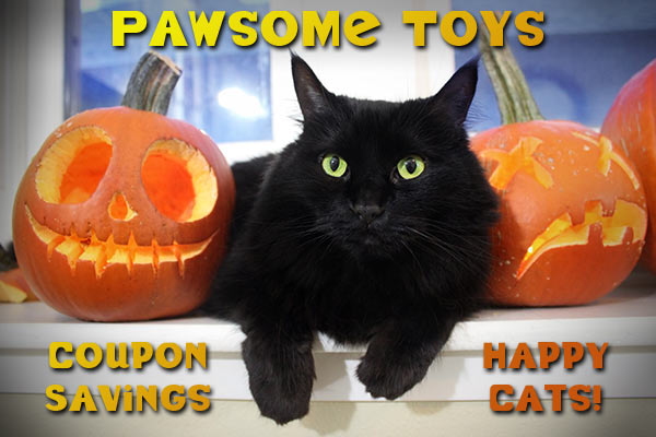 Pawsome Toys, $10 Off and Happy Cats - Halloween Starts Meow at PurrfectPost.com
